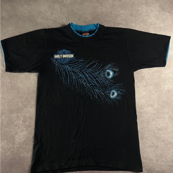 Vintage double Sided Harley Davidson Panther T-Shirt Medium Made In USA - Picture 1 of 5